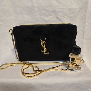 Reworked Crossbody – Created From Authentic YSL Makeup Pouch And Dabber Perfume